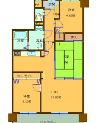 グレイスマンション篠栗（成約済） 間取り図