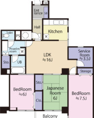 ライオンズマンション平和第2　204号（成約済み） 間取り図