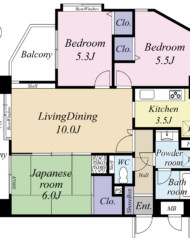 朝日プラザ愛宕(成約済） 間取り図