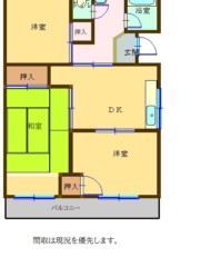 笹の台団地　2号棟　（成約済み） 間取り図