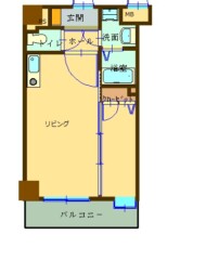 アクアシティ日赤通　302号（成約済み） 間取り図