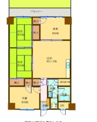 ライオンズマンション朝日ヶ丘　102号 間取り図