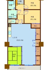 グランドハイツ第5三郎丸(成約済み） 間取り図