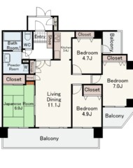 エイルスクエア千鳥 間取り図