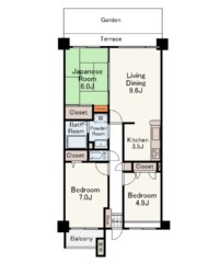 アーサー新宮パークシティ・バルセロナ 間取り図